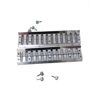 12 Lubang Logam Lipstick Mold Double Color Slant Panas Penuh