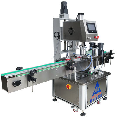 220V 50Hz Servo Mesin Penutup Otomatis 0.3-0.8 Mpa Air Supply Stainless Steel