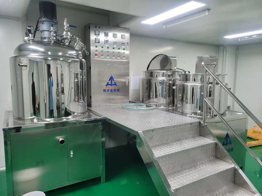 Emulsifier vakum tetap 300L dengan kontrol frekuensi